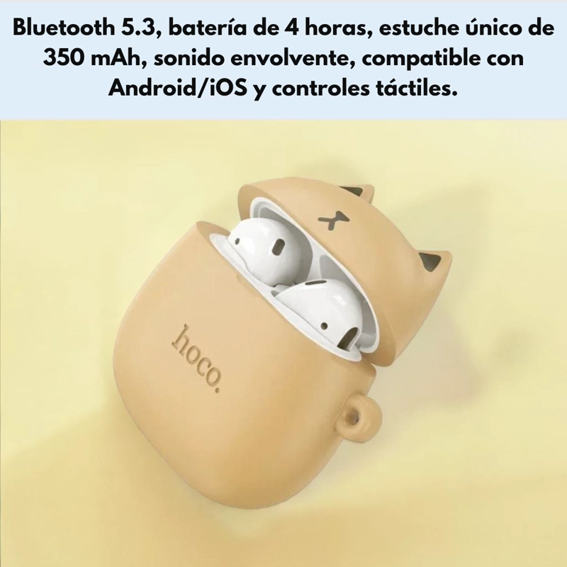 AUDIFONOS HOCO EW45 IN EAR TWS BLUETOOTH FOREST CAT - 5