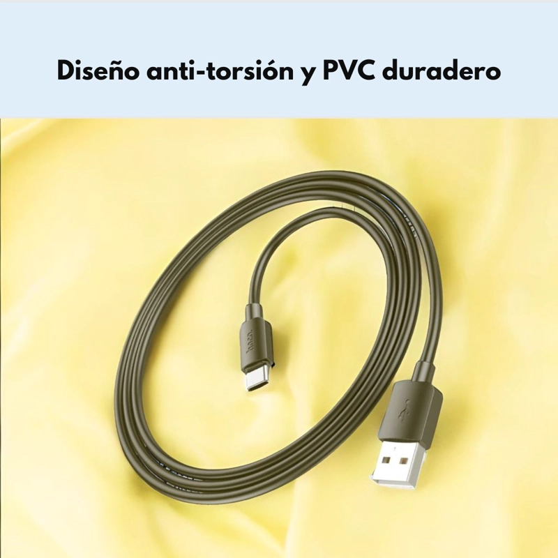 CABLE USB HOCO CON ENTRADA USB SALIDA TIPO C - 3