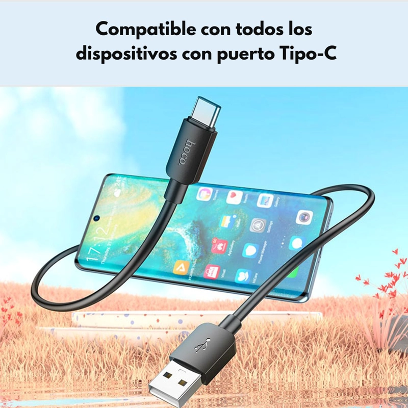 CABLE USB HOCO CON ENTRADA USB SALIDA TIPO C - 5