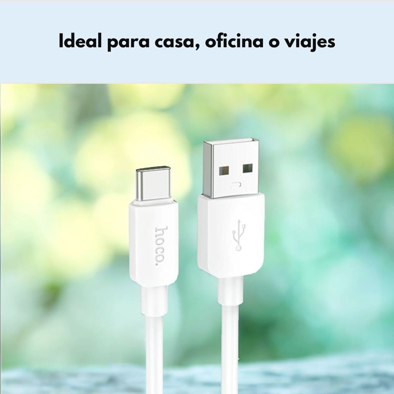 CABLE USB HOCO CON ENTRADA USB SALIDA TIPO C - 6