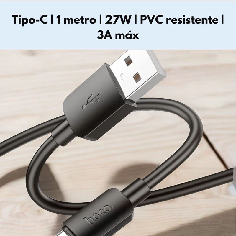 CABLE USB HOCO CON ENTRADA USB SALIDA TIPO C - 7