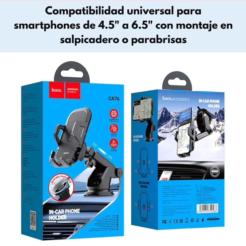 SOPORTE AUTO HOCO CA76 TABLERO CON BRAZO AJUSTABLE - 2
