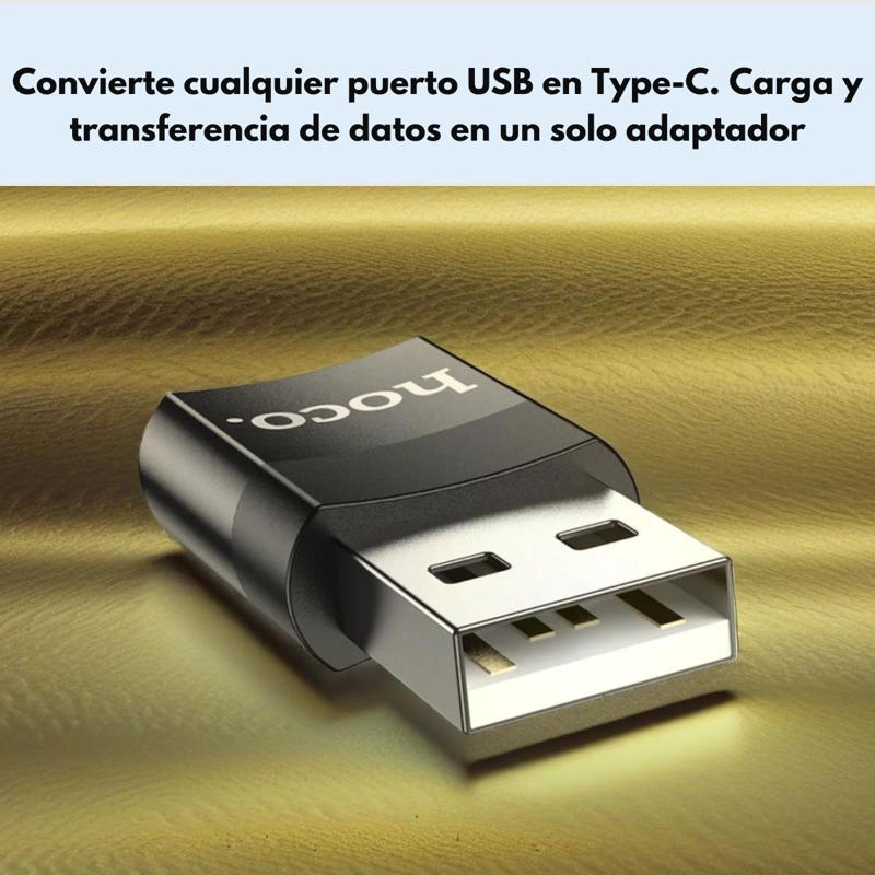 ADAPTADOR/OTG USB 2.0 A USB TIPO C HEMBRA COLOR NEGRO UA17 - 2