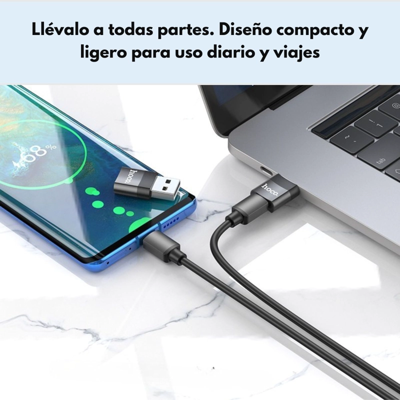 ADAPTADOR/OTG USB 2.0 A USB TIPO C HEMBRA COLOR NEGRO UA17 - 6