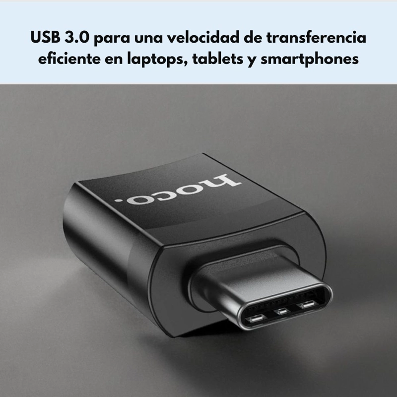 ADAPTADOR USB A TIPO C USB 3.0 HEMBRA A MACHO HOCO UA17 OTG - 2