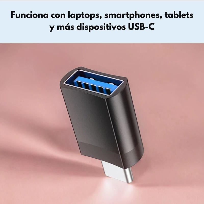 ADAPTADOR USB A TIPO C USB 3.0 HEMBRA A MACHO HOCO UA17 OTG - 3