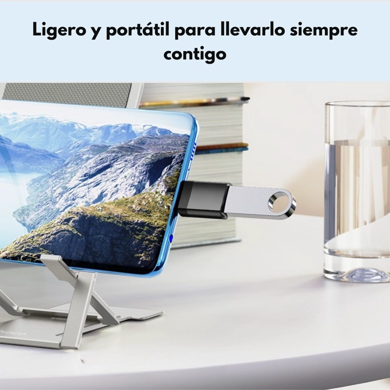ADAPTADOR USB A TIPO C USB 3.0 HEMBRA A MACHO HOCO UA17 OTG - 6