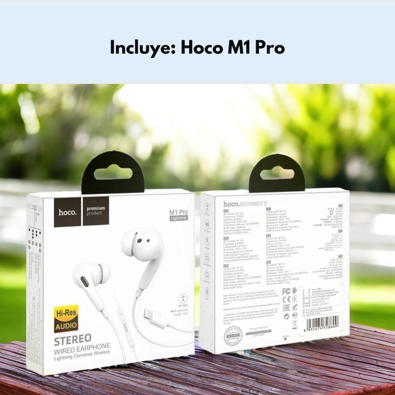 AUDIFONO HOCO M1 PRO LIGHTNING BT5.1 COLOR BLANCO - 9