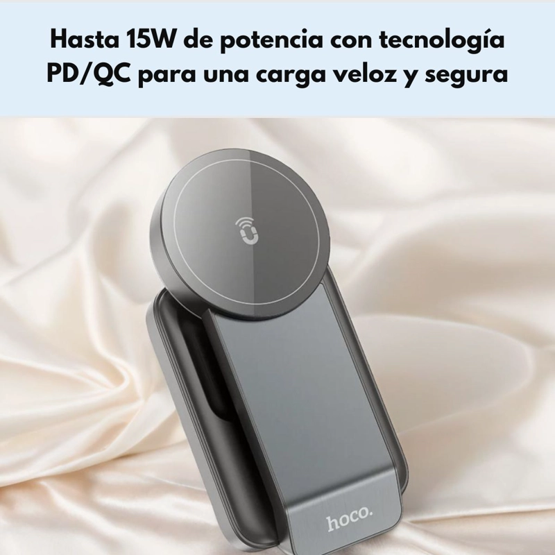 ESTACION DE CARGA INALAMBRICA MAGSAFE 3 EN 1 HOCO CQ3 - 3