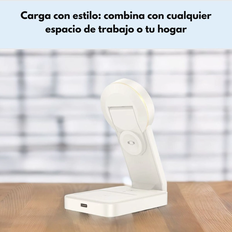 ESTACION DE CARGA INALAMBRICA MAGSAFE 3 EN 1 HOCO CQ3 - 6