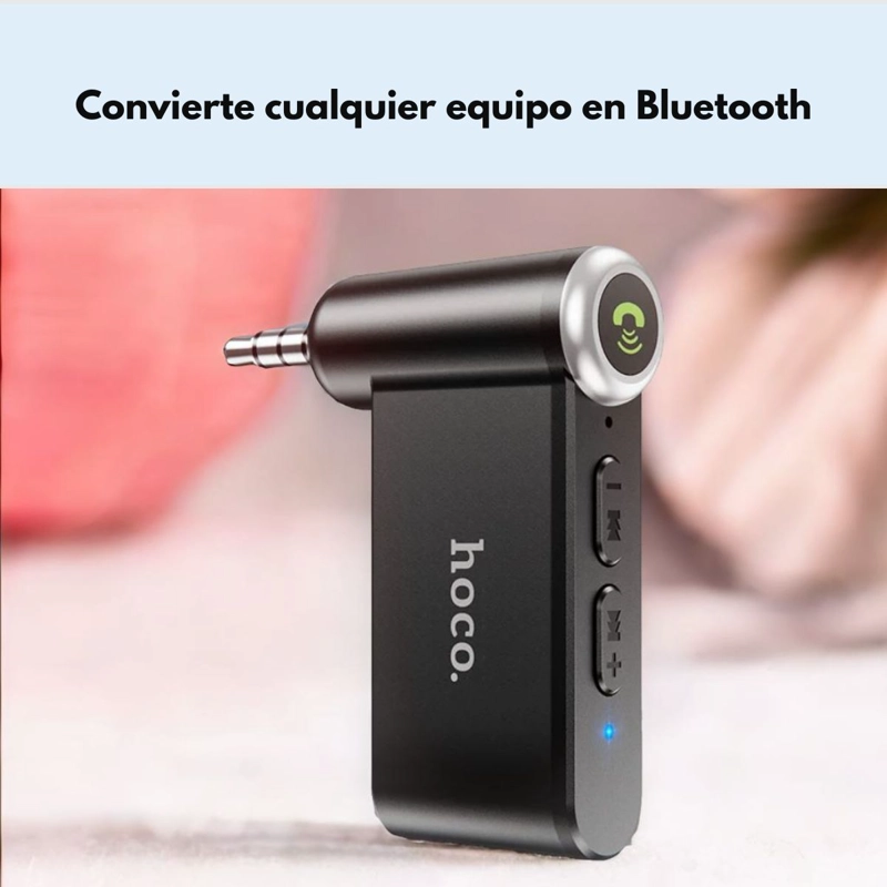 RECEPTOR BLUETOOTH AUTO AUX HOCO E58 MANOS LIBRES FM - 2