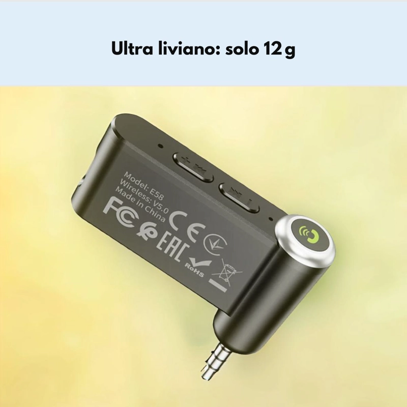 RECEPTOR BLUETOOTH AUTO AUX HOCO E58 MANOS LIBRES FM - 5