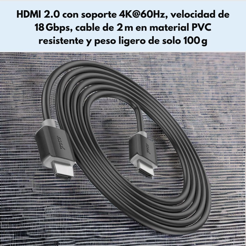 CABLE HOCO HDMI US08 4K HD 2M NEGRO - 7