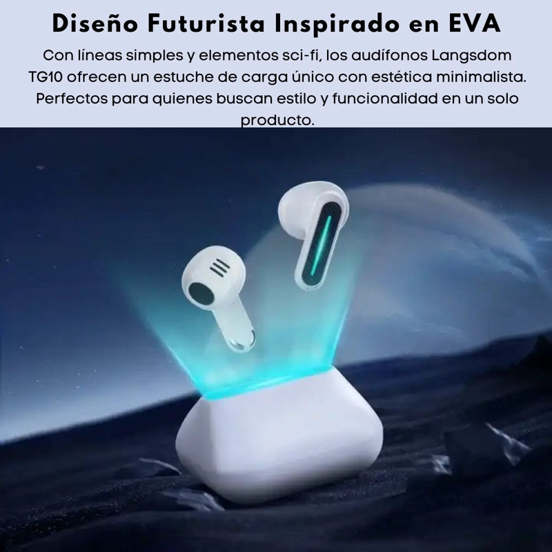 AUDIFONOS LANGSDOM TG10 TWS GAMING BLUETOOTH BAJA LATENCIA - 2