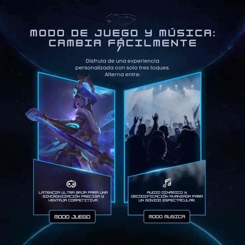 AUDIFONOS LANGSDOM TG10 TWS GAMING BLUETOOTH BAJA LATENCIA - 4