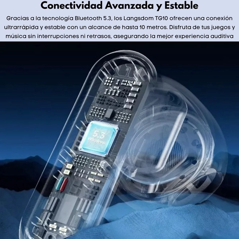 AUDIFONOS LANGSDOM TG10 TWS GAMING BLUETOOTH BAJA LATENCIA - 5