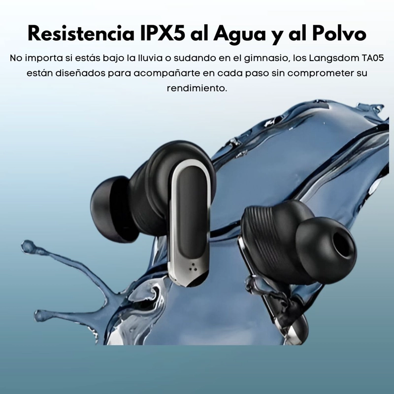 AUDIFONOS LANGSDOM TA05 INALAMBRICOS TWS ANC ENC TACTIL - 6