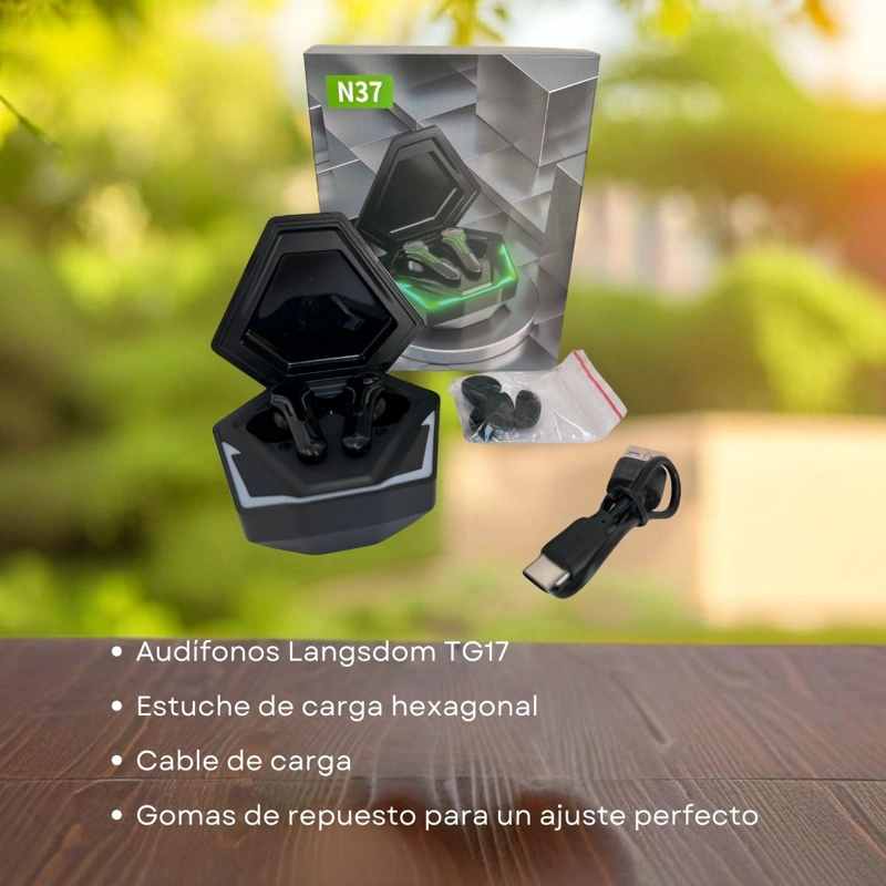 AUDIFONOS LANGSDOM TG17 BLUETOOTH TWS 9D ENC Y MICROFONO - 8