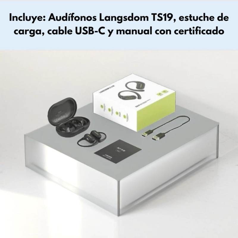 AUDIFONOS DEPORTIVO BLUETOOTH 5.4 TWS ENC IPX LANGSDOM TS19 - 2