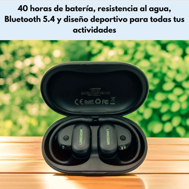 AUDIFONOS DEPORTIVO BLUETOOTH 5.4 TWS ENC IPX LANGSDOM TS19 - 11