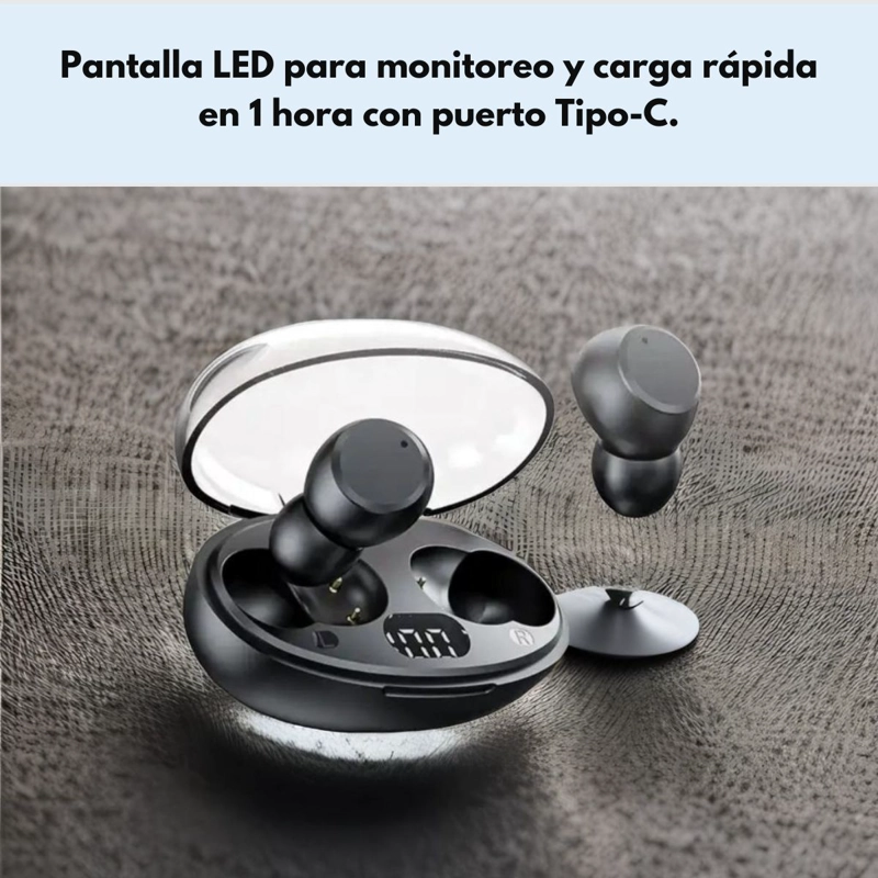 AUDIFONOS LANGSDOM TN58 BLUETOOTH TWS LED Y CARGA RAPIDA - 3
