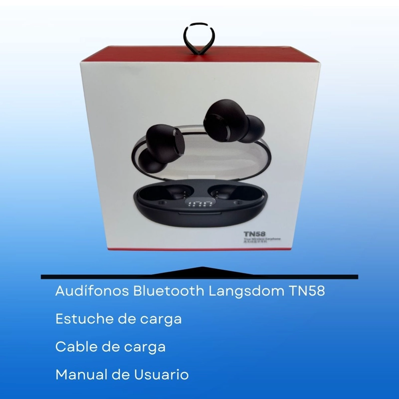 AUDIFONOS LANGSDOM TN58 BLUETOOTH TWS LED Y CARGA RAPIDA - 8
