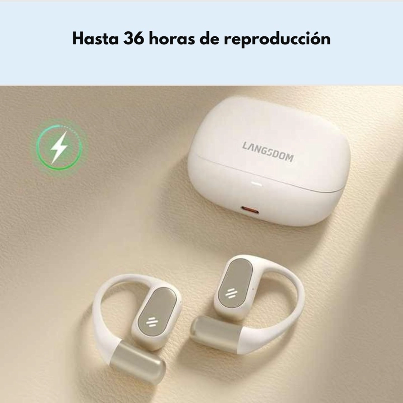 AUDIFONOS DEPORTIVOS BLUETOOTH IPX5 HIFI 36H LANGSDOM TE09 - 5