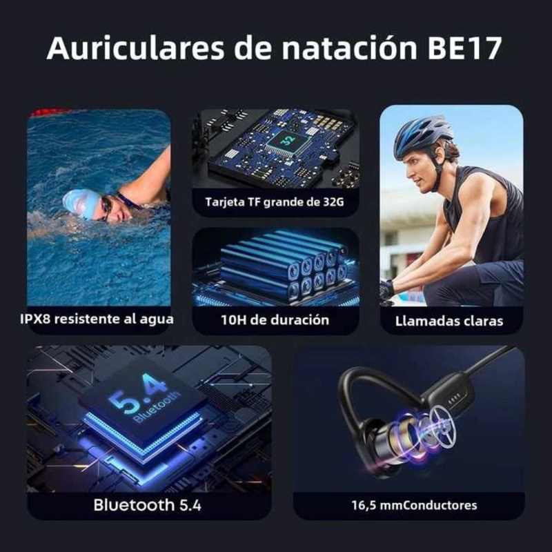 AUDIFONOS DEPORTIVOS DE CONDUCCION OSEA IPX8 LANGSDOM BE17 - 7