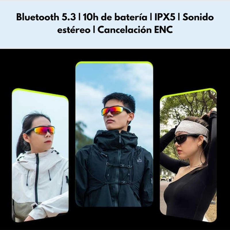 GAFAS DEPORTIVAS SONIDO Y MICROFONO LANGSDOM AIRNOVA BH01 - 8