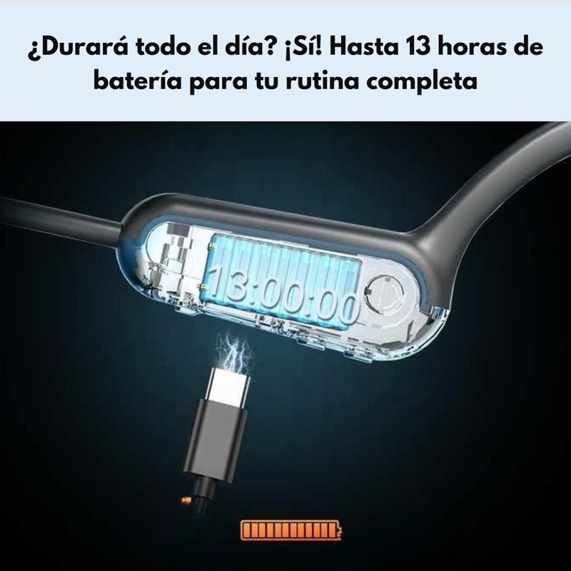 AUDIFONOS DEPORTIVOS CONDUCCION OSEA IPX4 13H LANGSDOM BE13 - 4