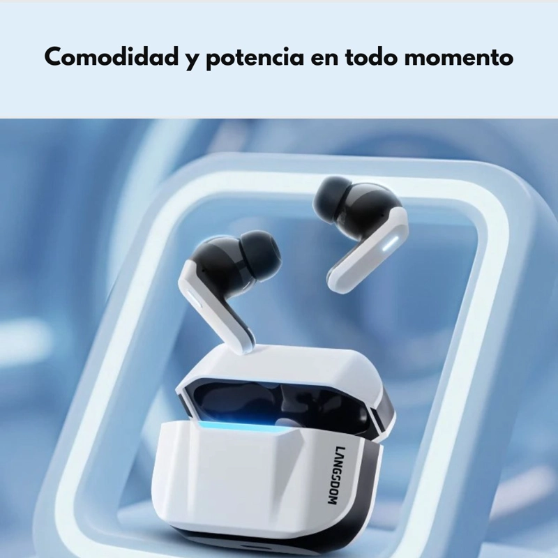 AUDIFONOS GAMER BLUETOOTH TWS LUCES LED BAJA LATENCIA TG16 - 7