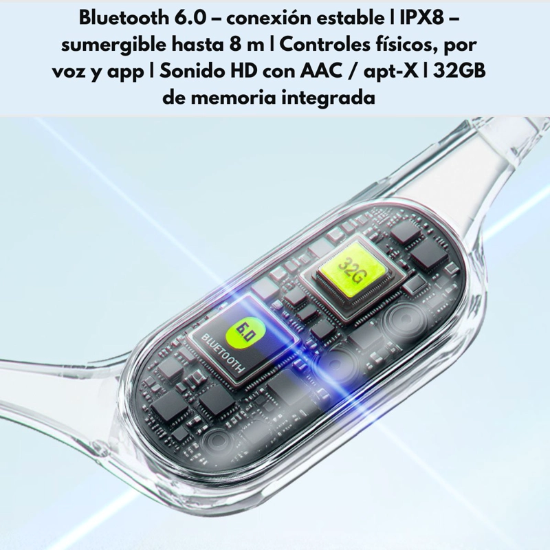 AUDIFONOS DEPORTIVOS IMPERMEABLES IP68 LANGSDOM AIRSWIM NEO - 8