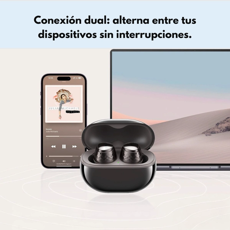 AUDIFONOS INALAMBRICOS HI-RES Y LDAC SOUNDPEATS ENGINE 4 - 7