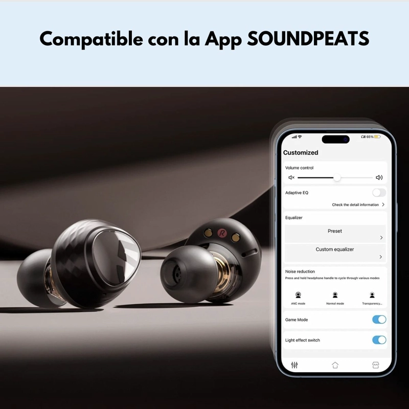 AUDIFONOS INALAMBRICOS HI-RES Y LDAC SOUNDPEATS ENGINE 4 - 9