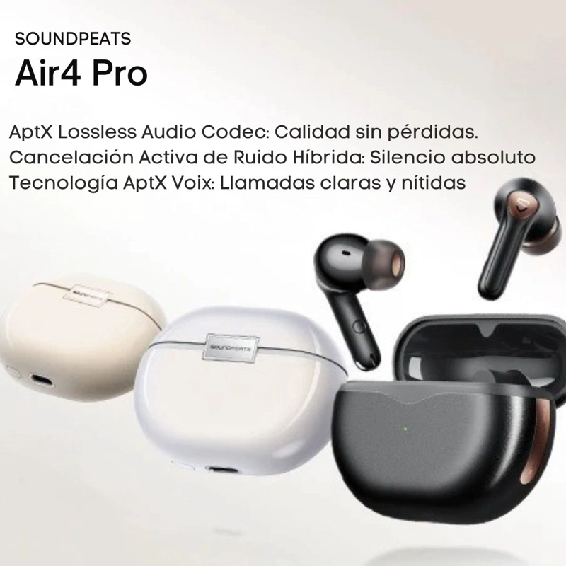 AUDIFONOS BLUETOOTH ANC HIFI IPX 4 SOUNDPEATS AIR4 PRO - 8