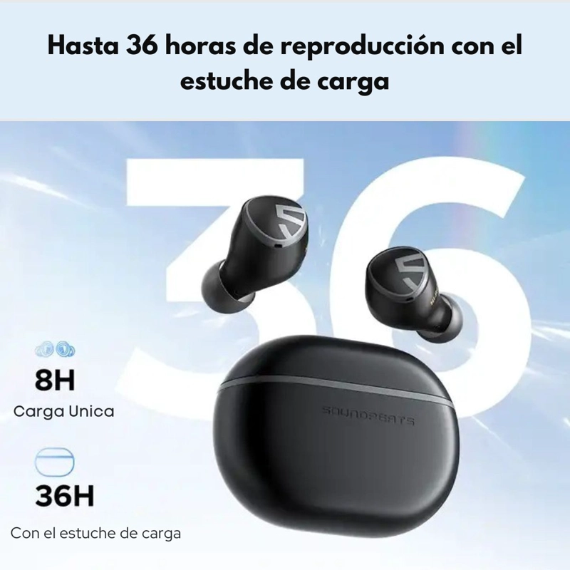 AUDIFONOS BLUETOOTH HIFI LDAC Y IPX5 SOUNDPEATS MINI HS - 6