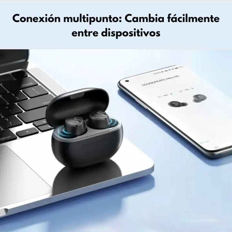 AUDIFONOS BLUETOOTH HIFI LDAC Y IPX5 SOUNDPEATS MINI HS - 7
