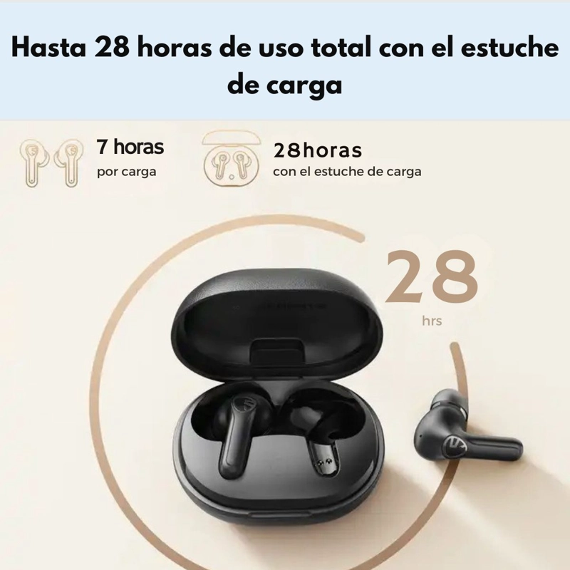 AUDIFONOS BLUETOOTH ANC Y MODO JUEGO IPX4 SOUNDPEATS T3 PRO - 5