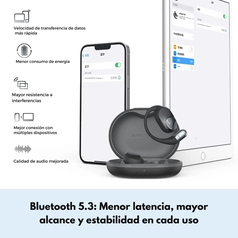 AUDIFONOS INALAMBRICOS ENC IPX5 SOUNDPEATS GOFREE2+ - 4