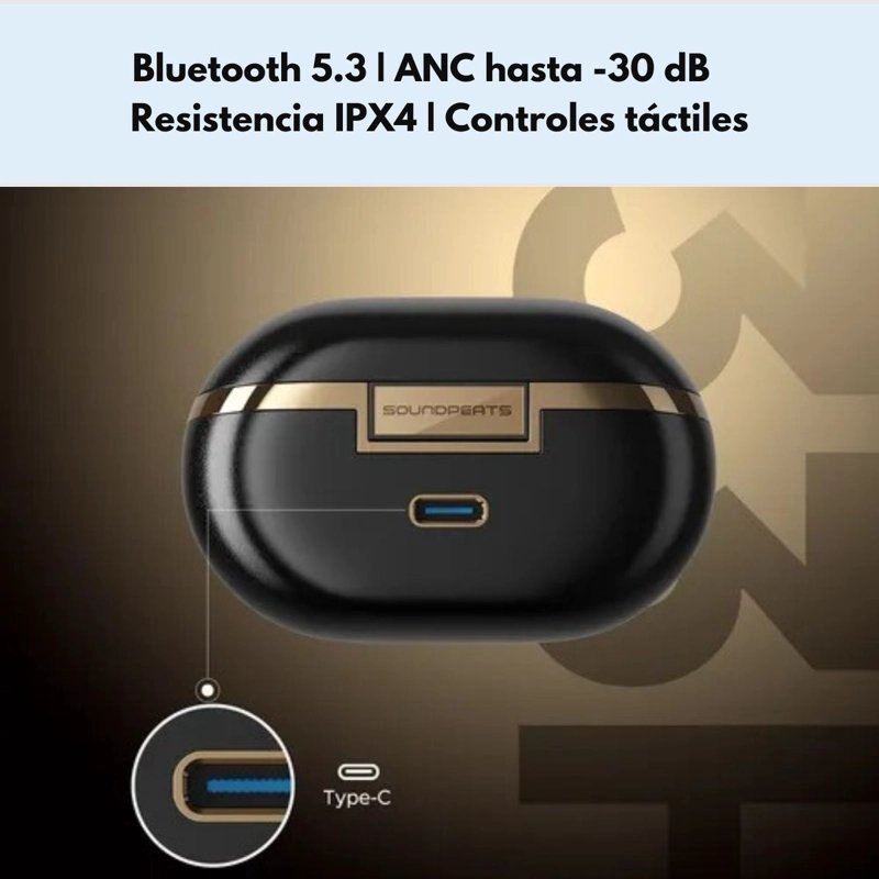 AUDIFONOS HI-RES BLUETOOTH 5.3 ANC IPX SOUNDPEATS OPERA 05 - 8
