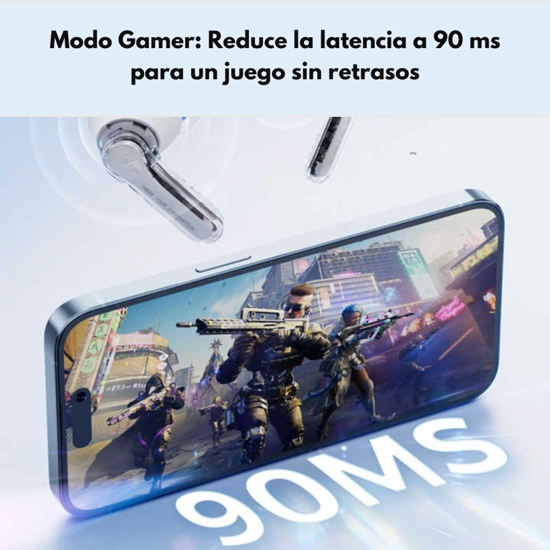 AUDIFONOS INALAMBRICOS TWS ENC IPX4 SOUNDPEATS CLEAR - 7