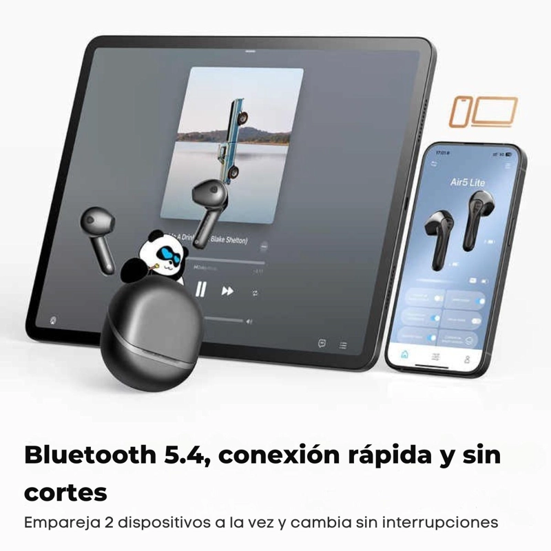 AUDIFONOS BLUETOOTH HI RES ANC ENC IPX5 SOUNDPEATS AIR5 LITE - 5