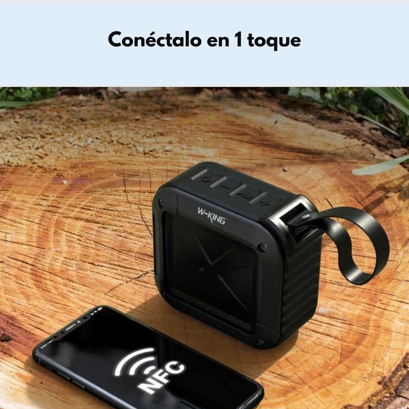 PARLANTE BLUETOOTH OUTDOOR IPX6 NFC FM 10 HORAS W-KING S7 - 4