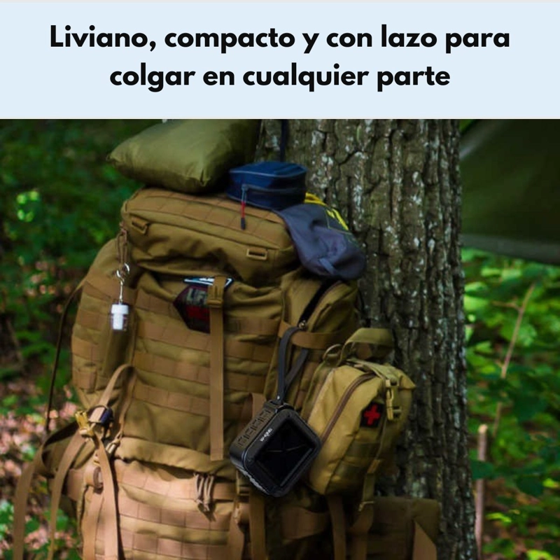 PARLANTE BLUETOOTH OUTDOOR IPX6 NFC FM 10 HORAS W-KING S7 - 5
