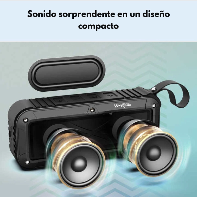 PARLANTE BLUETOOTH OUTDOOR IPX6 NFC FM 8 HORAS W‑KING S20 - 3