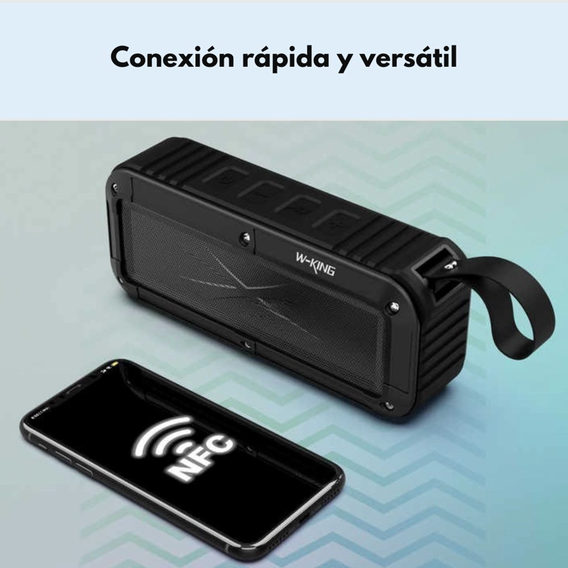PARLANTE BLUETOOTH OUTDOOR IPX6 NFC FM 8 HORAS W‑KING S20 - 4