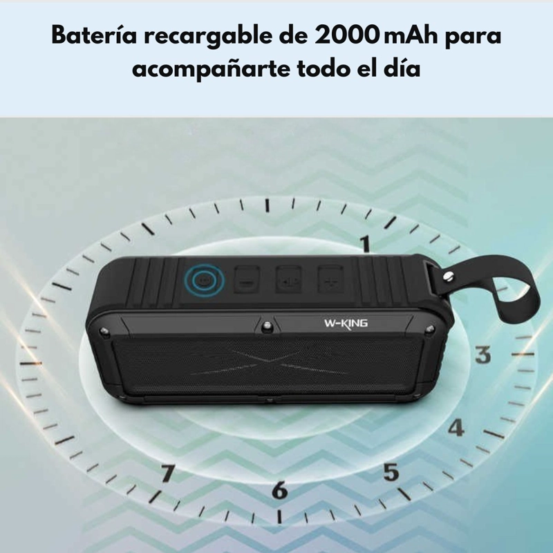 PARLANTE BLUETOOTH OUTDOOR IPX6 NFC FM 8 HORAS W‑KING S20 - 5