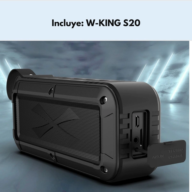 PARLANTE BLUETOOTH OUTDOOR IPX6 NFC FM 8 HORAS W‑KING S20 - 9