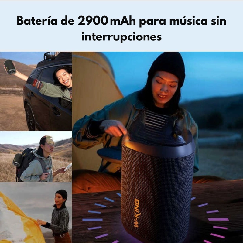 PARLANTE BLUETOOTH OUTDOOR IPX7 MINIBOOMBOX 15W W‑KING D110 - 5