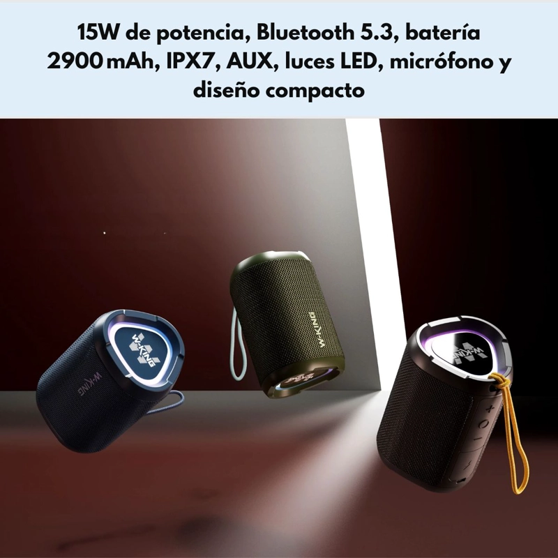 PARLANTE BLUETOOTH OUTDOOR IPX7 MINIBOOMBOX 15W W‑KING D110 - 8